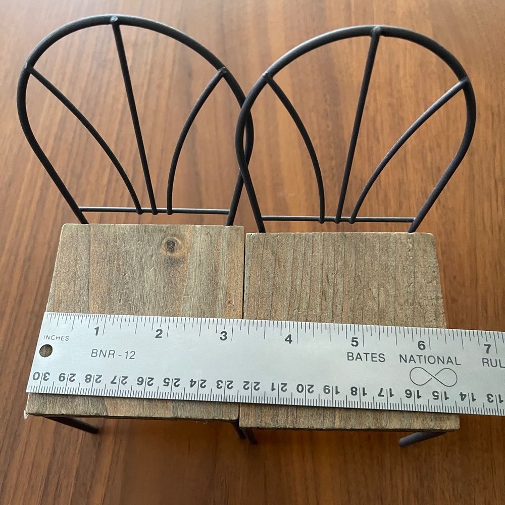 Cute and Small Decorative Metal & Wood Chairs - Picture 2 of 3
